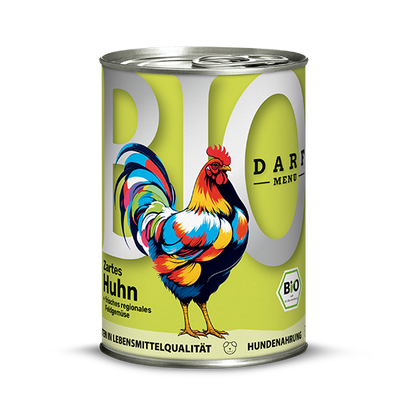DARF Bio Menu Zartes Huhn mit Gemüse in der Dose 400g