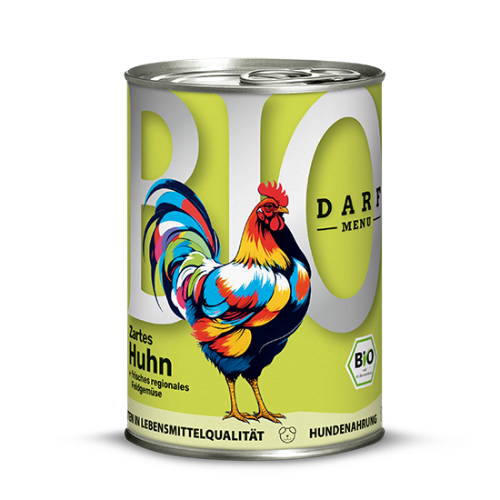 DARF Bio Menu Zartes Huhn mit Gemüse in der Dose 400g